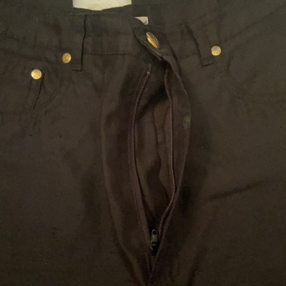 Vintage Christian Dior Boutique Paris Cotton/Silk High Waisted Black Pants - Picture 7 of 13